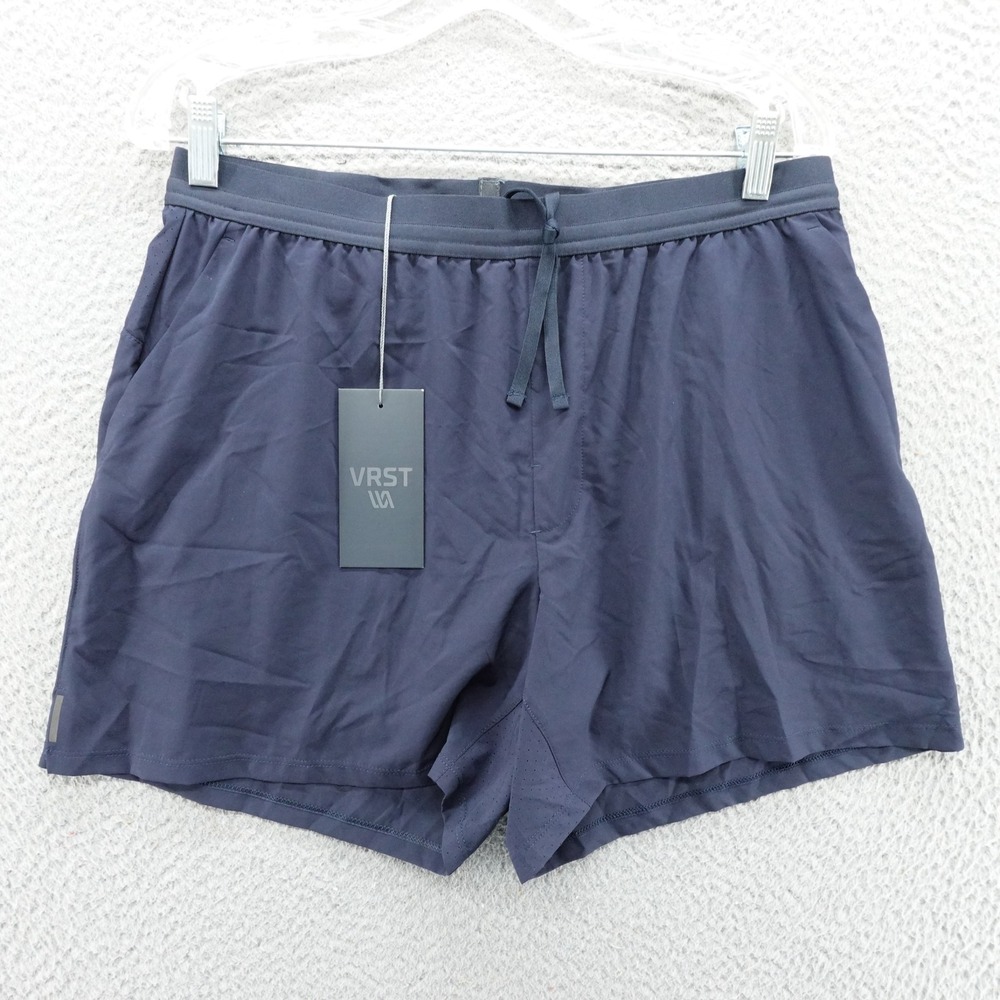 VRST Mens Accelerate Short Dark Navy Blue Reflective Training Gym Shorts Size M